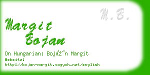 margit bojan business card